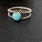 Navajo Blue Turquoise Ring | Sterling Silver | Sz 7 | Authentic Native American Handmade | 10768