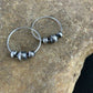 Native American Navajo Pearls Hoop Earrings | Sterling Silver | 3755
