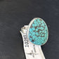 Navajo Blue Spiderweb Turquoise Ring | Sterling Silver | Sz 6 | 10283