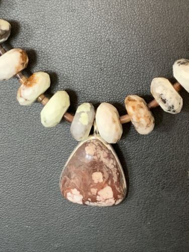 Navajo Wild Horse Turquoise Necklace | Sterling Silver | 21" | Authentic Native American Handmade | 12499