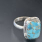 Navajo Blue Mojave Turquoise Ring | Sterling Silver | Sz 6.5 | Authentic Native American Handmade | 11449