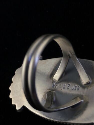 Navajo Orange Spiny Oyster Ring | Sterling Silver | Sz 9 | Authentic Native American Handmade | 10071