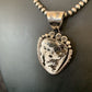 Men's Navajo White Buffalo Turquoise Pendant | Sterling Silver | Authentic Native American Handmade | 11844
