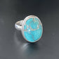 Navajo Spiderweb Blue Turquoise Ring | Sterling Silver | Sz 6.5 | Authentic Native American Handmade | 11444