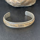 Men's Navajo Handmade Stamped Sterling Silver Cuff Bracelet with 12K Gold | Authentic Native American | 13676