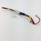 Native American Red Leather Bow Model Car Charm Dangle | Navajo Handmade | 6.5" | 8891