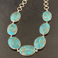 Navajo Blue Mojave Turquoise Pendant Necklace | Sterling Silver | 18" | Authentic Native American Handmade | 11635