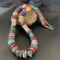 Navajo Turquoise Spiny Oyster Coral Lapis Necklace | Sterling Silver | 24" | Authentic Native American Handmade | 11871