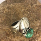 Native American Green Turquoise Ring | Sterling Silver | Sz 11 | 3439