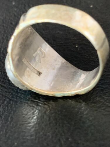 Navajo Blue Kingman Turquoise Ring | Sterling Silver | Sz 11 | Authentic Native American Handmade | 14149