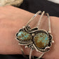 Native American Navajo Turquoise #8 Cuff Bracelet | Sterling Silver | Authentic Handmade | 344
