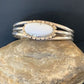 Navajo White Buffalo Turquoise Cuff Bracelet | Sterling Silver | Authentic Native American Handmade | 1422