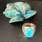 Navajo Blue Kingman Turquoise Ring | Sterling Silver | Sz 10 | Authentic Native American Handmade | 14150