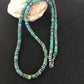 Navajo Turquoise Heishi Bead Necklace | 7mm | Sterling Silver | Authentic Native American Handmade | 31" | 3725