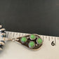 Navajo Green Gaspeite Turquoise Pendant | Authentic Native American Sterling Silver | Multi-Stone | 12265