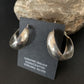 Native American Old Pawn Women's Hoop Stud Earrings | Sterling Silver | 1" | 13009