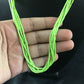 Native American Green Gaspeite Tube Heishi Necklace | 5 Strand | Sterling Silver | 19" | 10258