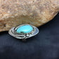 Navajo Turquoise Ring by Yazzie Platero | Sterling Silver | Sz 7.25 | Authentic Native American Handmade | 2510