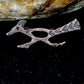 Native Road Runner Navajo Sterling Silver Stamped Old Pawn Pin Brooch | Authentic Native American Handmade | 4104