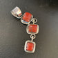 Navajo Red Coral Multi-Stone Pendant Necklace | Authentic Native American Sterling Silver | Multi-Stone | 13242