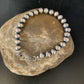 Native American Navajo Pearls Bracelet | 7mm Beads | 7" Sterling Silver | Authentic Handmade | 14180