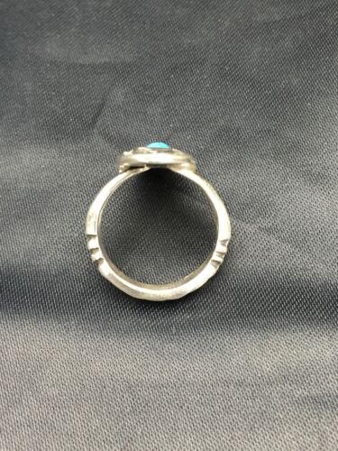 Navajo Sterling Kingman Turquoise Ring | Sz 5.75 | Old Pawn Shadow Box | 2625