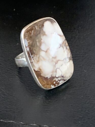 Native American Women's Navajo Wild Horse Turquoise Ring | Sterling Silver | Sz 7 | 10501