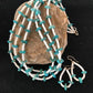 Navajo Sterling Silver 3-Strand Turquoise Necklace with Bone Earrings Set | Authentic Native American Handmade