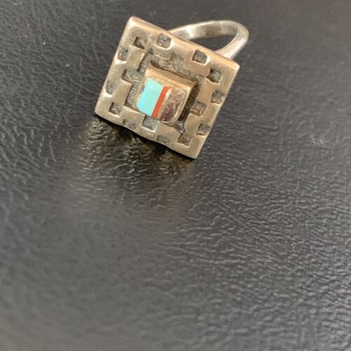 Navajo Blue Turquoise Sugilite Inlay Ring | Sz 5.5 | Sterling Silver | Authentic Native American Handmade | 13145 - Masha USA