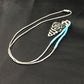 Native American Turquoise Heishi Bead Necklace Pendant | Sterling Silver | 18" | 10138