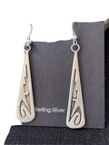 Native American Hopi Sterling Silver Dangle Earrings | Handmade | 01507