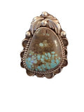 Native American Navajo Blue Turquoise #8 Ring | Sterling Silver | Sz 9.5 | 547