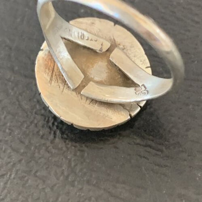 Native American Women's Navajo Purple Sugilite Pink Coral Inlay Ring | Sz 5.5 | 11174