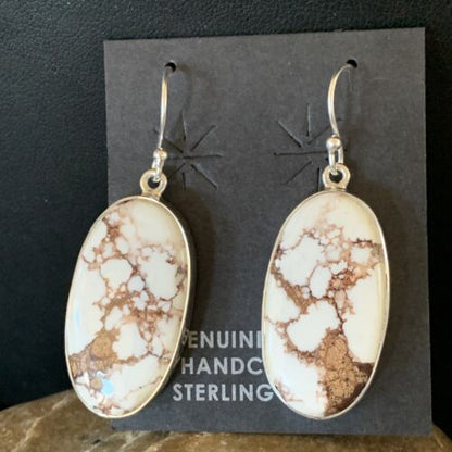 Southwestern Women's Navajo Wild Horse Earrings | Sterling Silver | Authentic Native American Handmade | 12786