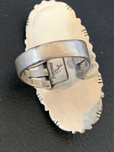 Native American Navajo Sterling Silver Turquoise #8 Ring | Sz 8.5 | 12065 - Masha USA
