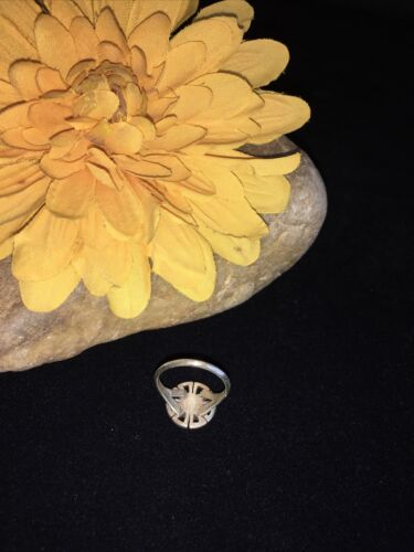 Navajo Blue Denim Lapis & Opal Inlay Ring | Sterling Silver | Sz 6.5 | Authentic Native American Handmade | 01790