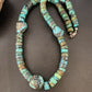 Chunky Men's Navajo Spiderweb Turquoise Heishi Necklace | Sterling Silver | 21" | 124504