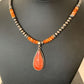 Navajo Pearls Sterling Silver Necklace | Spiny Oyster Cluster Naja Pendant | 599