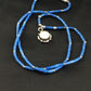 Navajo Opal Pendant with Lapis Beads | Sterling Silver Necklace | 17" | Authentic Native American Handmade | 10122
