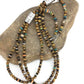 Navajo Sterling Necklace | Tiger's Eye & Turquoise | Multi-Color 3 Strand | 18" | 4892