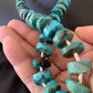Navajo Turquoise Heishi Necklace | Sterling Silver Tube Beads | Authentic Native American Handmade | 20" | 11775