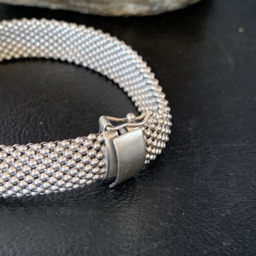 Native American Mesh Bracelet | Sterling Silver | 8" | 14193