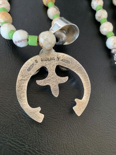 Navajo Green Turquoise Gaspeite Spiny Oyster Necklace NajaPendant | Sterling Silver | 22" | 10525
