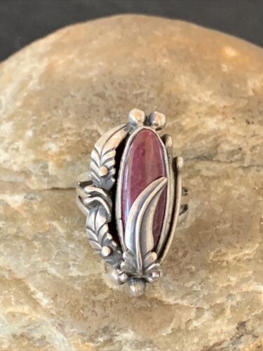 Navajo Purple Spiny Oyster Ring | Sterling Silver | Sz 5.5 | Authentic Native American Handmade | 10811