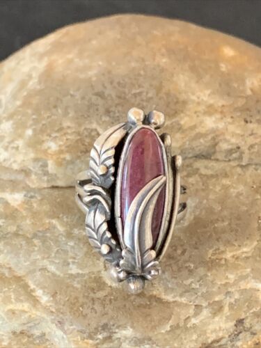 Navajo Purple Spiny Oyster Ring | Sterling Silver | Sz 5.5 | Authentic Native American Handmade | 10810