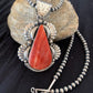 Navajo Spiny Oyster Pendant Necklace | Sterling Silver Pearls | Authentic Native American Handmade | 4628