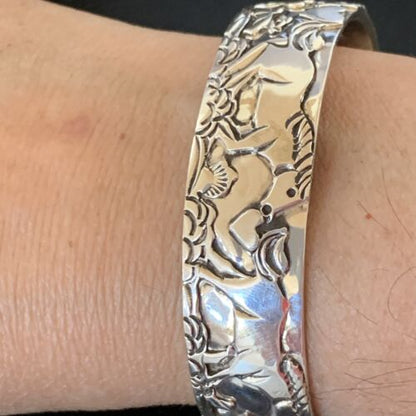 Navajo Horse Cuff Bracelet | Sterling Silver | Authentic Native American Handmade | 13225
