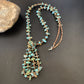 Santo Domingo | Shell Turquoise Bead Pendant Necklace | 26" | Authentic Native American Handmade | 12530