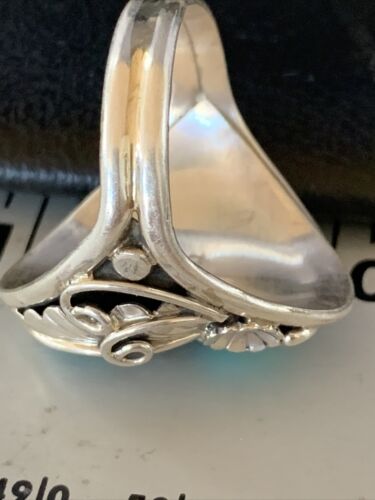 Navajo Kingman Turquoise Multi-Stone Ring | Authentic Native American Sterling Silver | Sz 11.5 | 14174