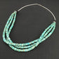 Native American Sterling Silver 3-Strand Turquoise Heishi Necklace | 27" | 6mm Beads | 1138
